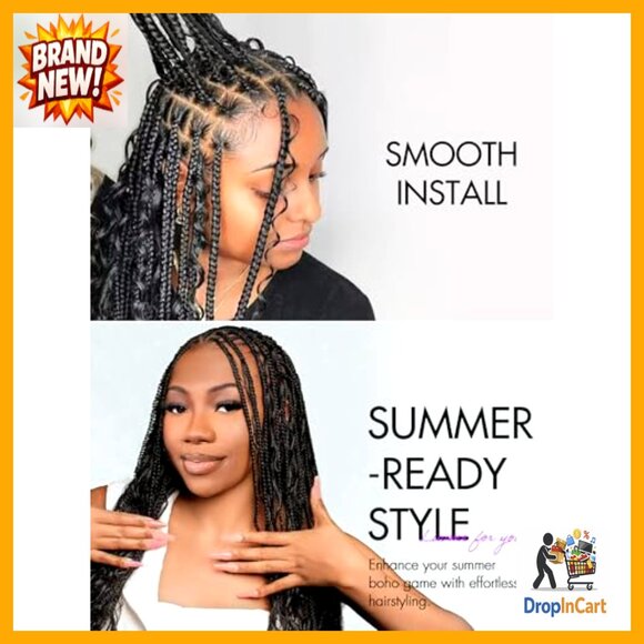 100G Human Braiding Hair Extensions Deep Wave Boho Braids 18inch No Weft Amazon.com : 18 Inch Human Braiding Hair 100g Deep Wave Bulk  main image 3